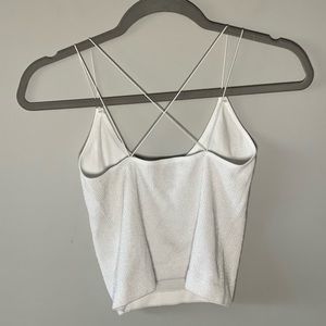White Glitter Tanktop